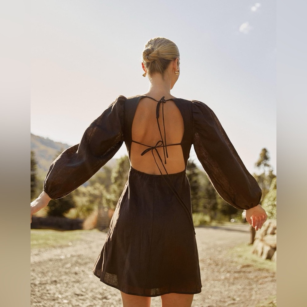 Dissh Pia Linen Dress Chocolate